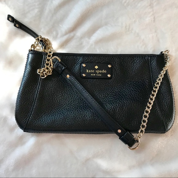 kate spade Handbags - NWOT Kate Spade Black & Silver Chain Purse